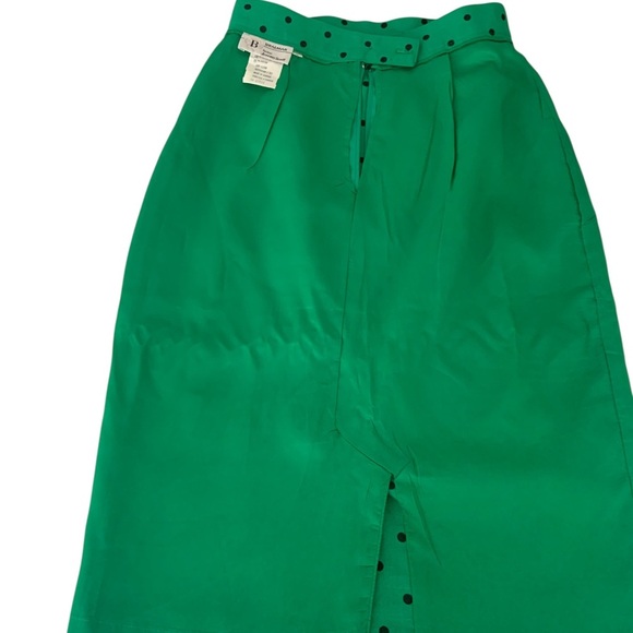 Jeremy Scott Green and Black Polka Dot Pencil Skirt - Picture 7 of 8